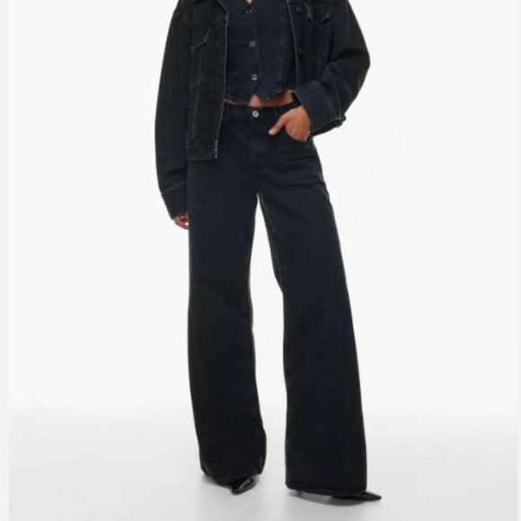 NWT AGOLDE CIARA JEAN IN MASCARA - Picture 1 of 3